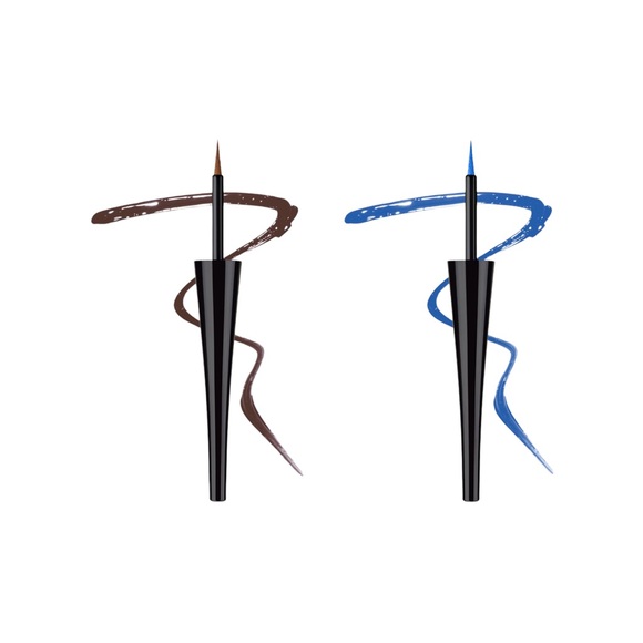 WET N WILD MEGALINER LIQUID EYELINER IN DARK BROWN & VOLTAGE BLUE -NEW, NO BOXES - Picture 2 of 3